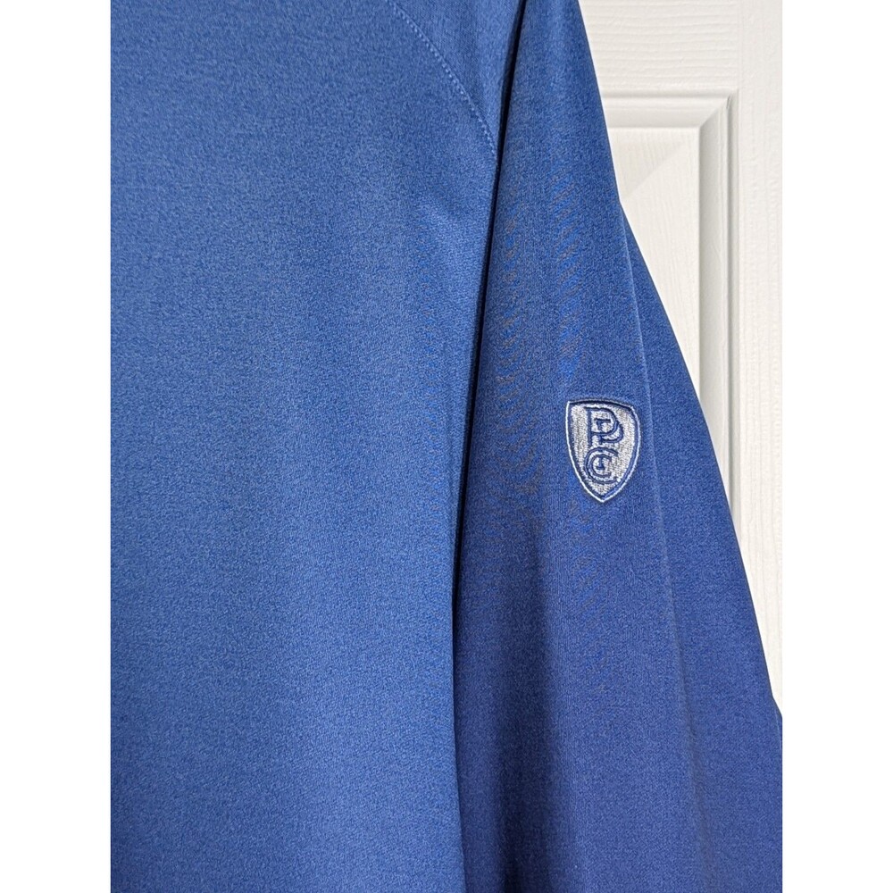 Peter Millar Perth Performance Golf Pullover Mens XL Blue Ombre L/S !/4 Zip Logo - Picture 3 of 10